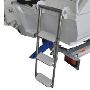 Quintrex Folding Rear Stainless Steel Telescopic Ladder