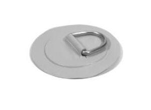 Large Stainless Steel D-Ring - Grey / White