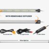 Hardkorr 100CM Tri-Colour Super Bright LED Light Bar Kit with Diffuser