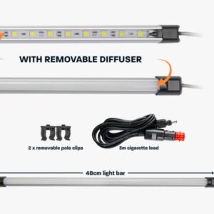 Hardkorr 48CM Super Bright LED Light Bar Kit with Diffuser