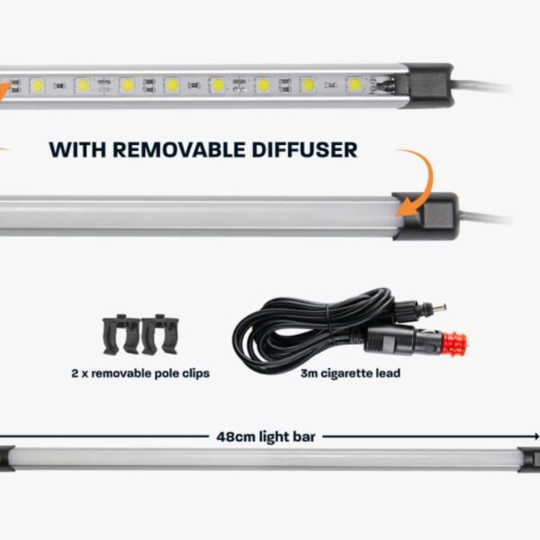 Hardkorr 48CM Super Bright LED Light Bar Kit with Diffuser