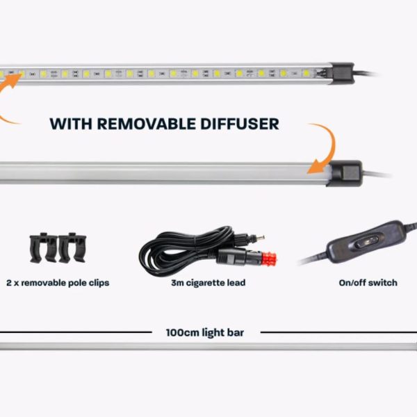 Hardkorr 100CM Super Bright LED Light Bar Kit with Diffuser