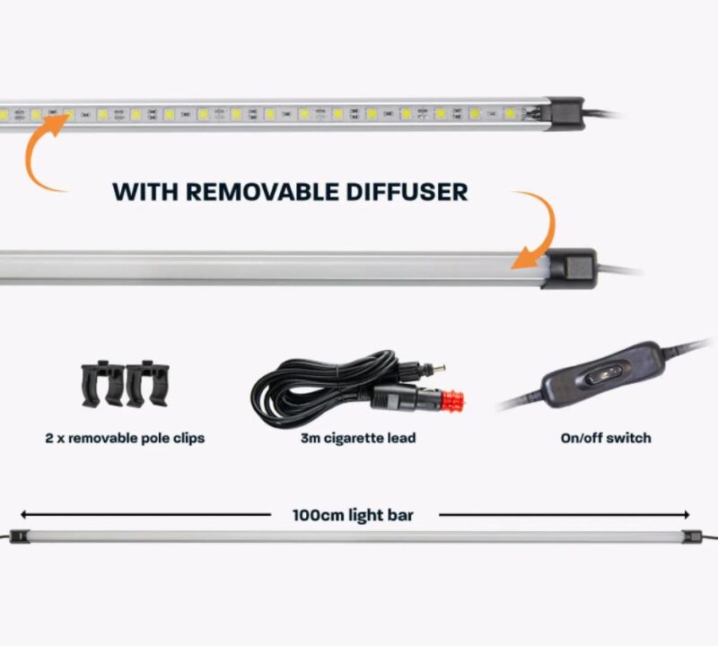 Hardkorr 100CM Super Bright LED Light Bar Kit with Diffuser