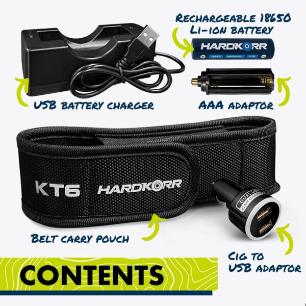 Hardkorr 1000LM 10W LED Lithium Rechargeable Torch