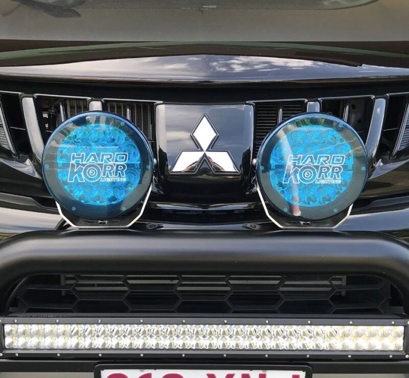 Hardkorr Covers for 9 Driving Lights (Blue) Pair