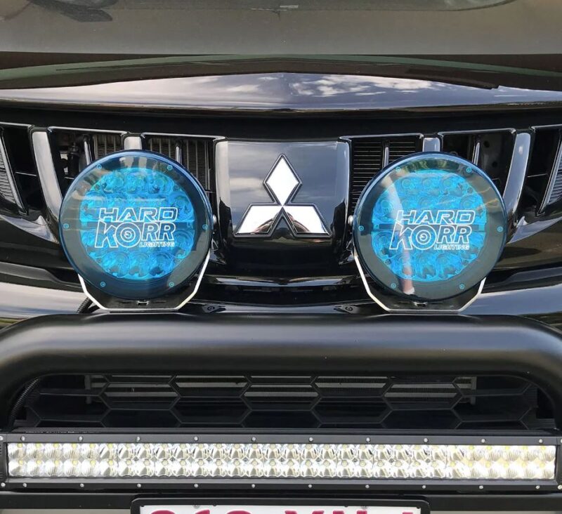 Hardkorr Covers for 7 Driving Lights (Blue) Pair