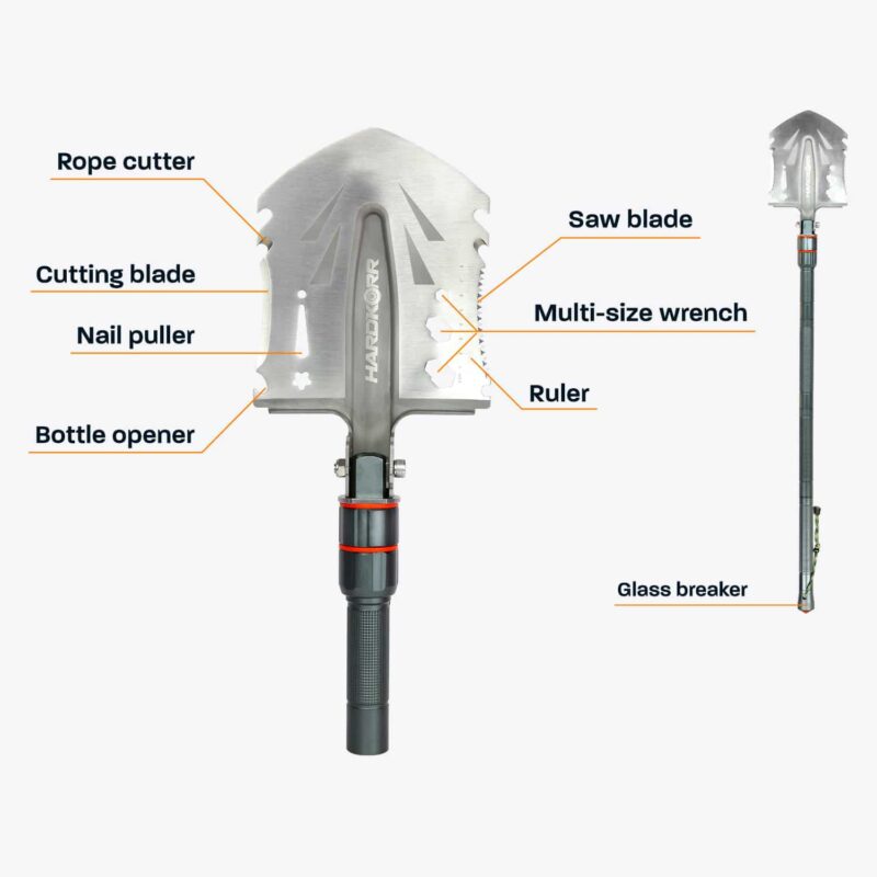 HardKorr 15 Piece Multi-Tool Shovel - Image 3