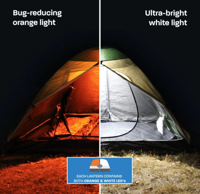Hardkorr 4PK Dual Colour U-Light LED Lantern with Inbuilt Lithium Battery