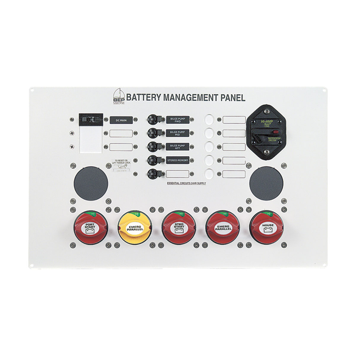 BEP Battery Management Panel - Type Two Twin Engine Three Battery Banks