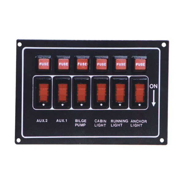 Marine Town Switch Panel - Black Alloy