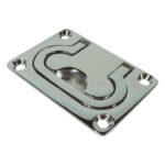 Marine Town Rectangular Lift Ring - Chrome Brass