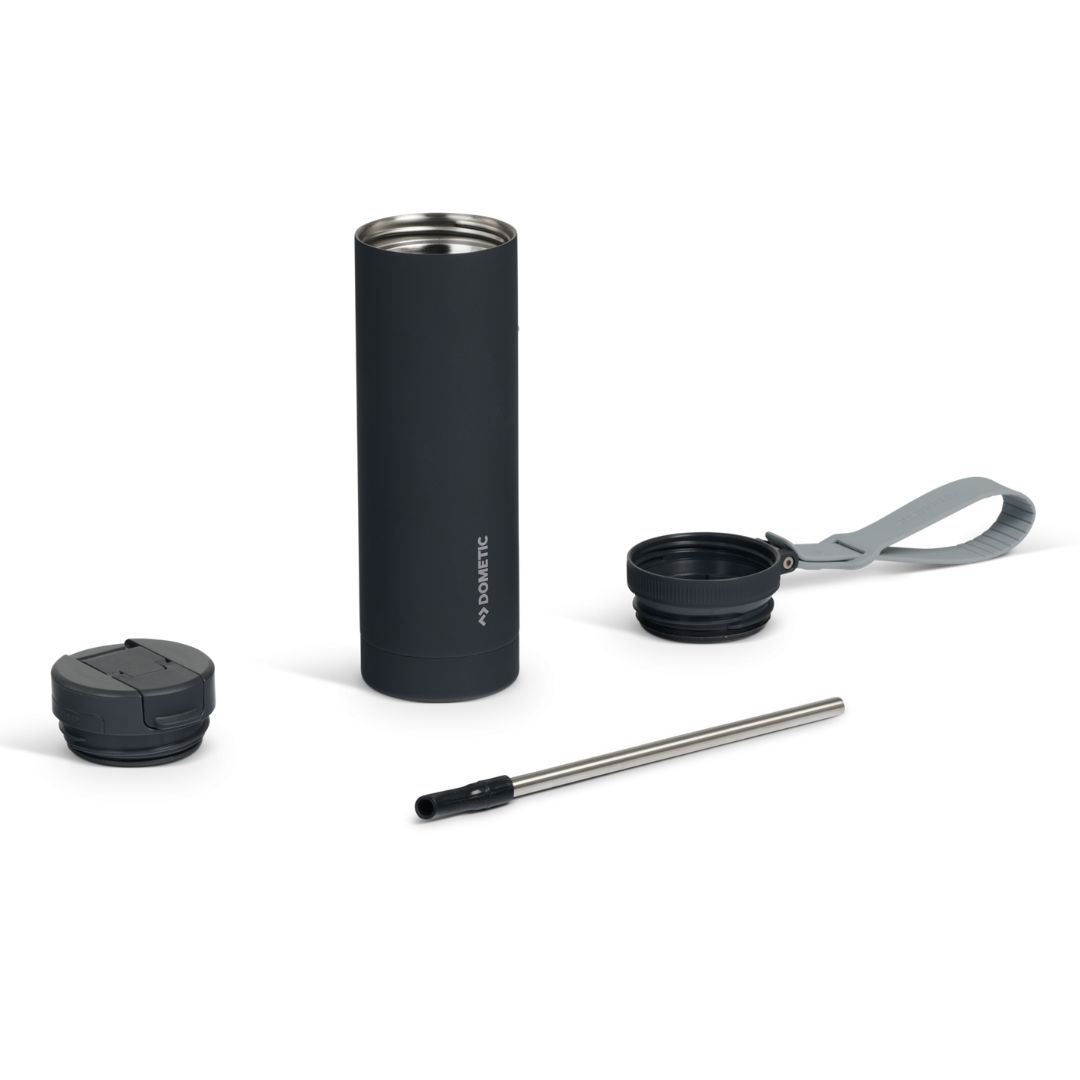 Dometic 650ml Stainless Steel Straw Bottle Slate - Image 2